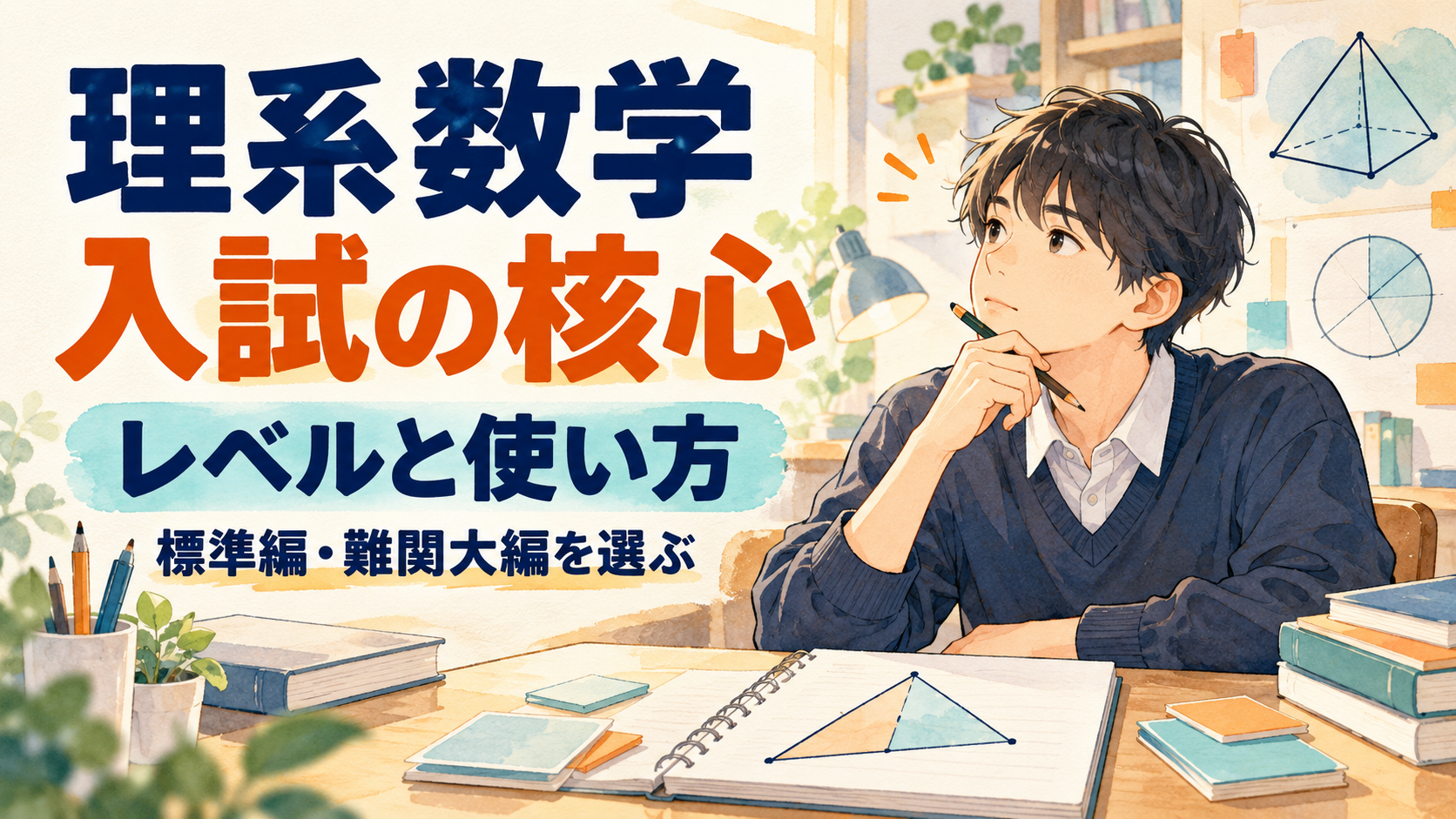 理系数学 入試の核心のレベルと使い方と書かれたアイキャッチ