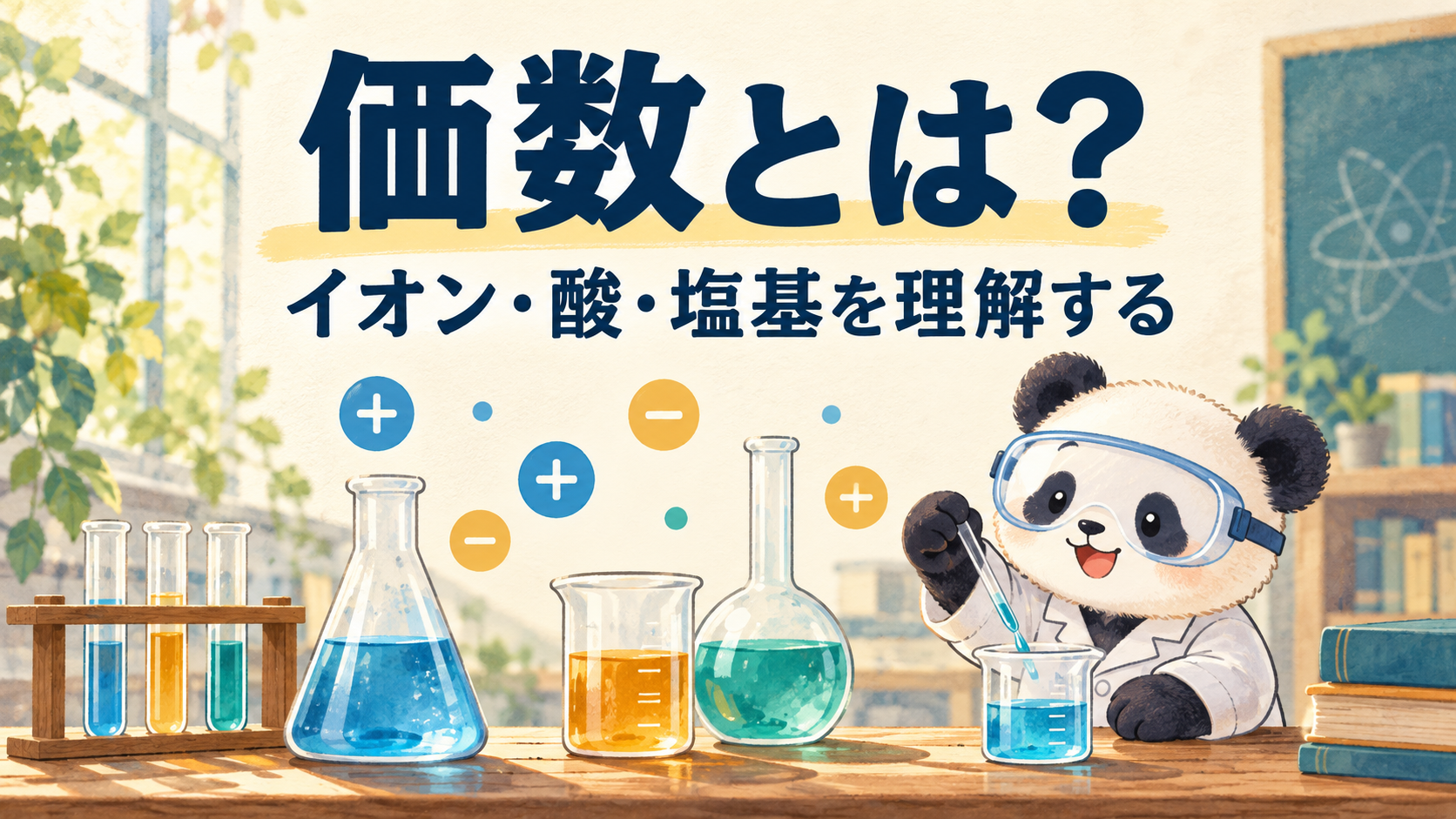 イオン・酸・塩基の価数を学ぶ記事のアイキャッチ
